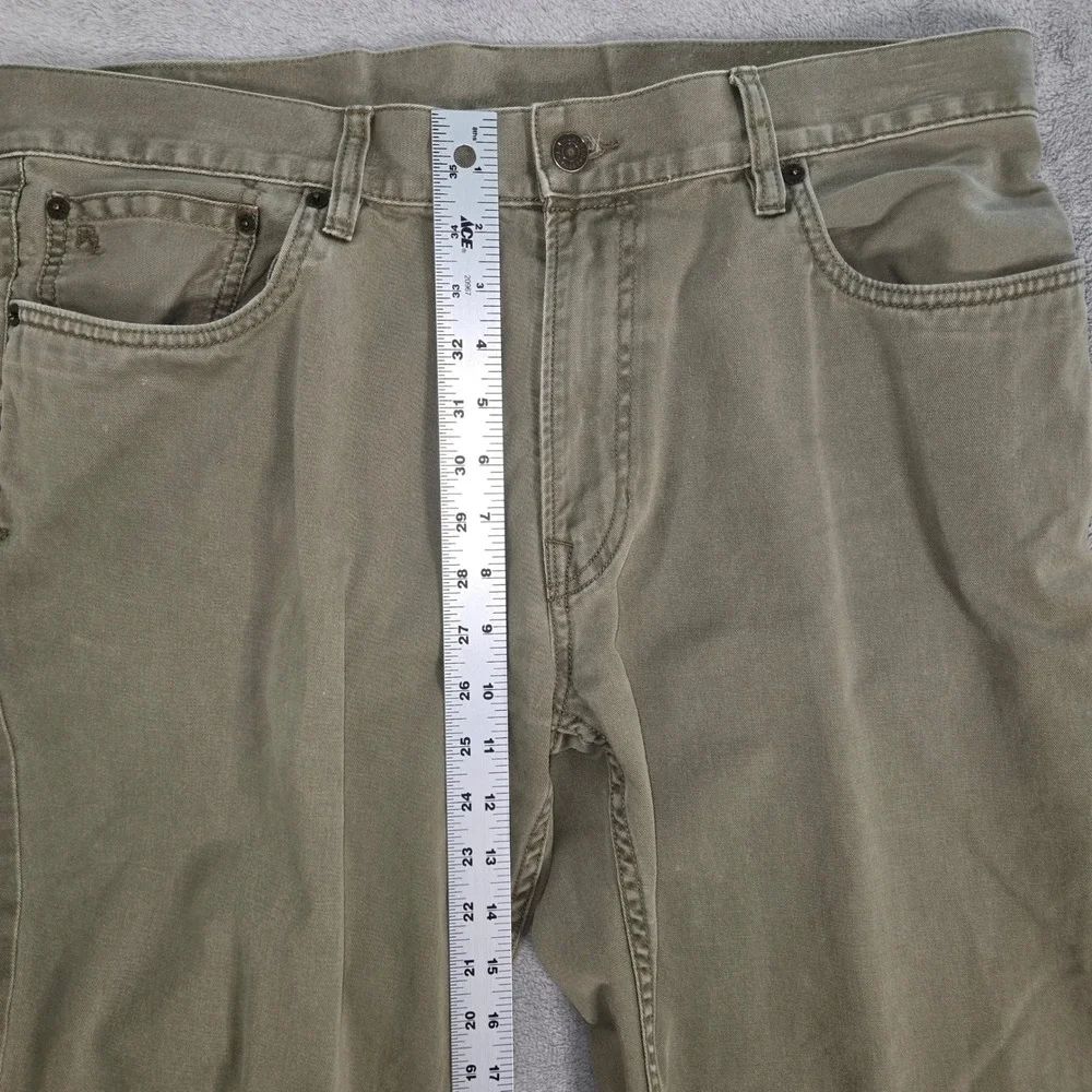 Polo Ralph Lauren Mens Chino Jeans 35/32 Olive Green Cotton Straight Leg